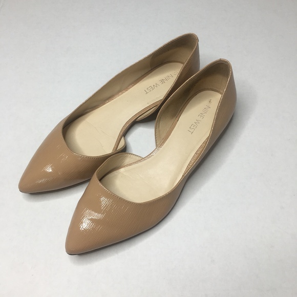 Nine West Shoes - Nine West Nude Pointed Toe Flats P